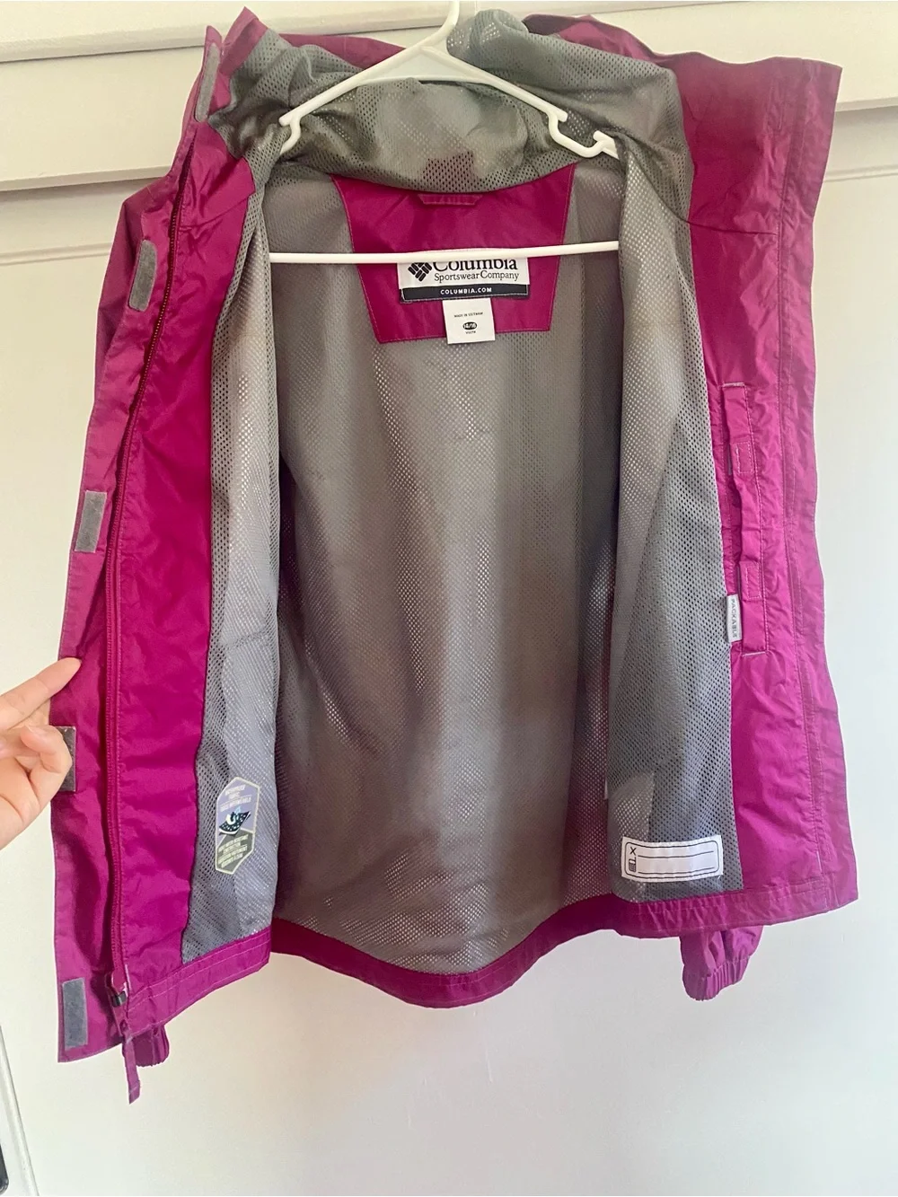 Columbia Girls Magenta Waterproof Jacket